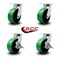Service Caster 8 Inch Heavy Duty Green Poly on Cast Iron Wheel Swivel Caster Set with 2 Brakes SCC-KP92S830-PUR-GB-2-SLB-2 - alternate 7